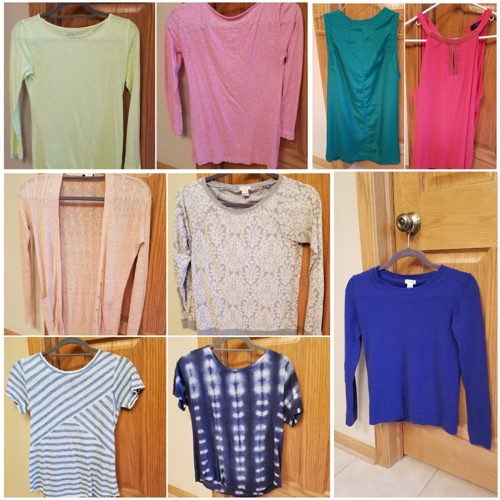 J. Crew lot Xxs Xs Cardigan tees Limited tanks S L